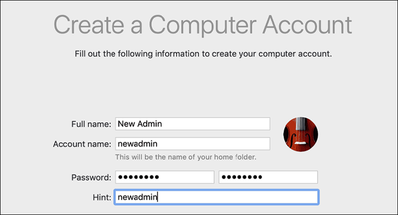 Bạn tiến hành thiết lập tên và mật khẩu cho máy 