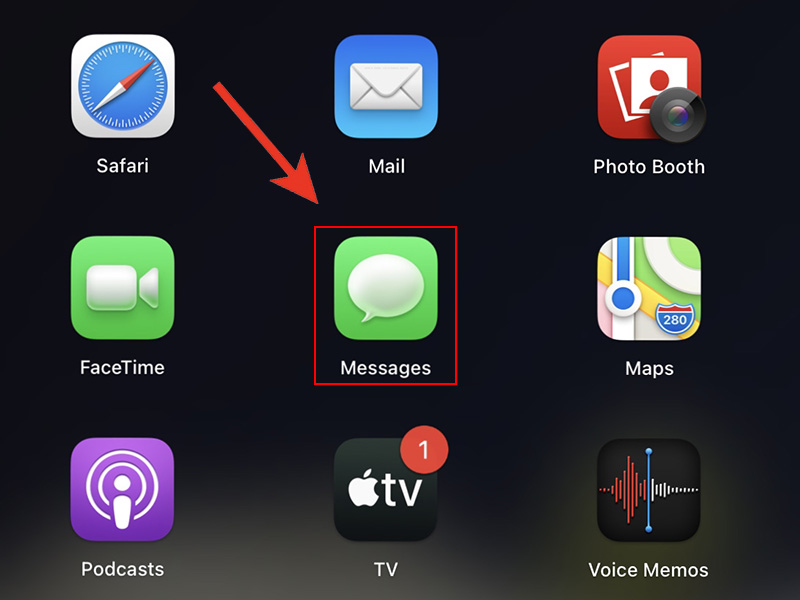 Mở ứng dụng Messages