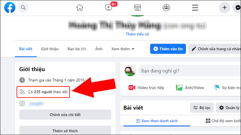 Xem người đang theo dõi mình trên Facebook