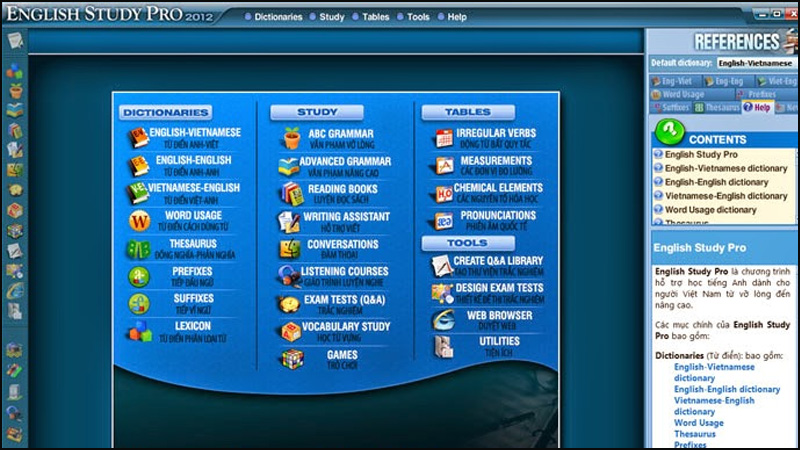 Phần mềm English study Pro