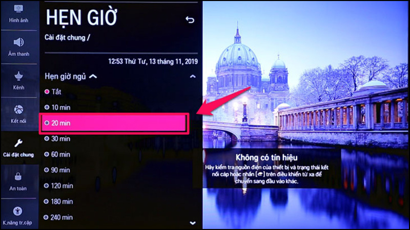 Cách hẹn giờ ngủ cho smart tivi Samsung