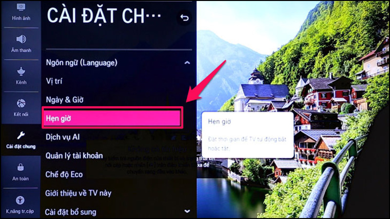 Cách hẹn giờ bật cho smart tivi Samsung