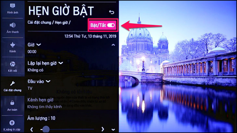 Cách hẹn giờ bật cho smart tivi Samsung