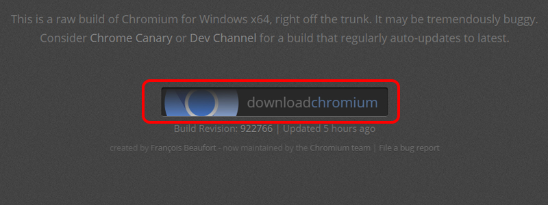 Chọn downloadchromium
