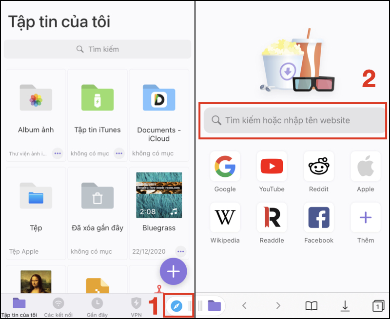 Mở ứng dụng Documents