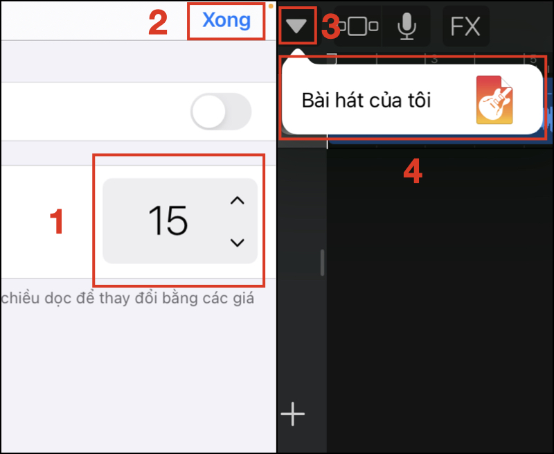 Nhấn Bài hát của tôi