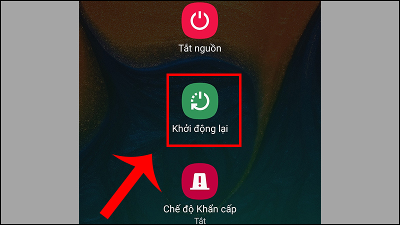 Khởi động lại điện thoại
