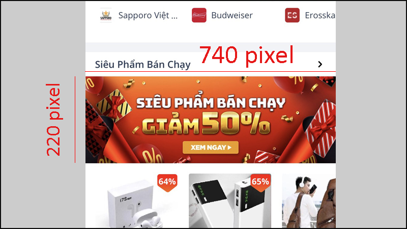 Mẫu event khuyến mãi giảm giá