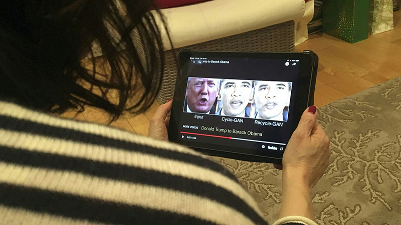 Video giả mạo hai nguyên tổng thống Mỹ là Barack Obama và Donald Trum