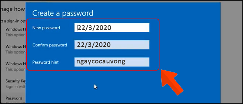 Password hint cần liên quan đến mật khẩu nhưng không quá dễ đoán