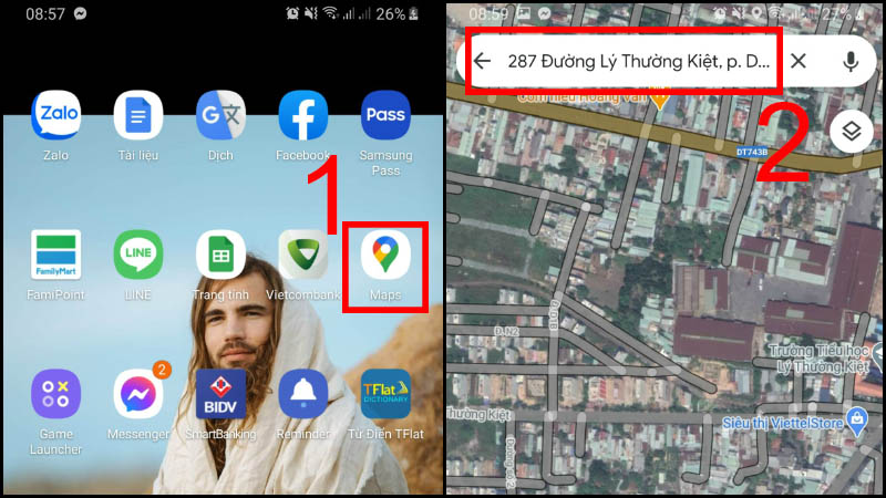 Mở ứng dụng Google Maps