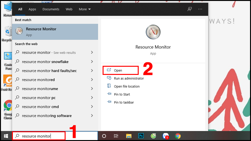 Thông qua hộp Tìm kiếm