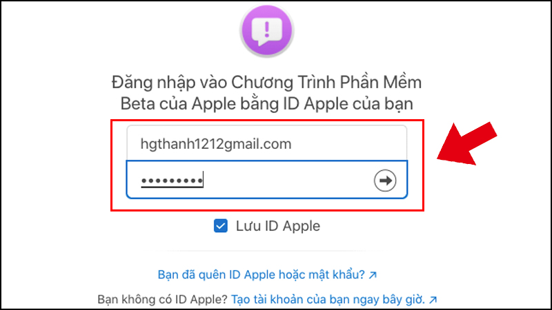 nhập Apple ID