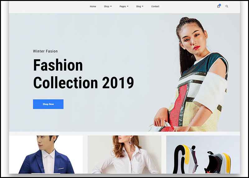 Template mẫu website kinh doanh trong lĩnh vực thời trang
