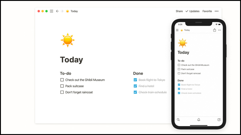 To-do list trên Notion