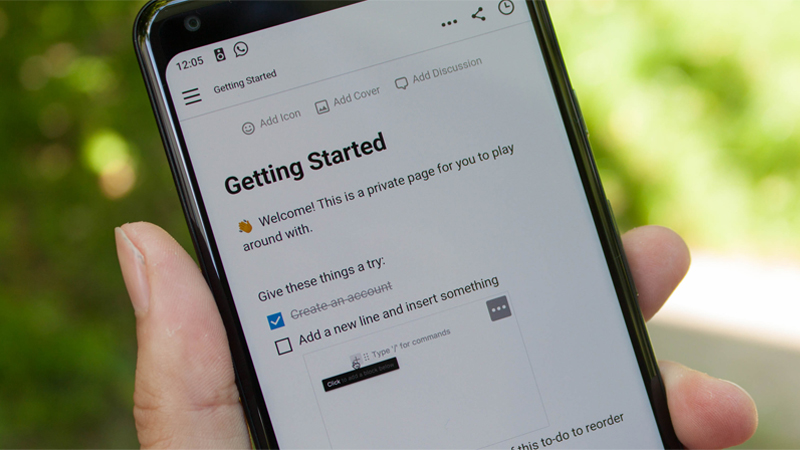 Sử dụng Notion trên điện thoại