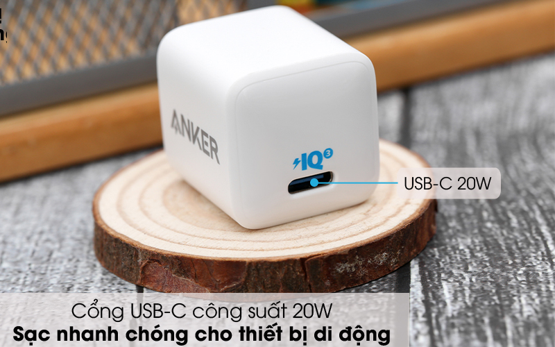 Công suất 20W phù hợp sạc nhanh cho các dòng iPhone