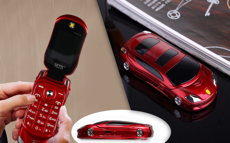 MTR Car Design Keypad Flip Phone
