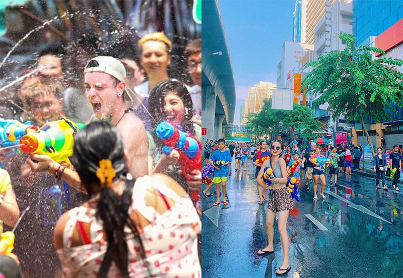 Lễ hội té nước Songkran ở Hua Hin - Thái Lan