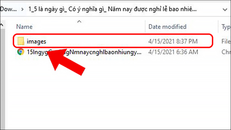 Hình ảnh được lưu ở thư mục images