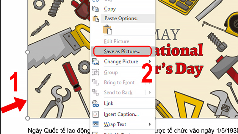 Chọn Save as Picture... để lưu ảnh