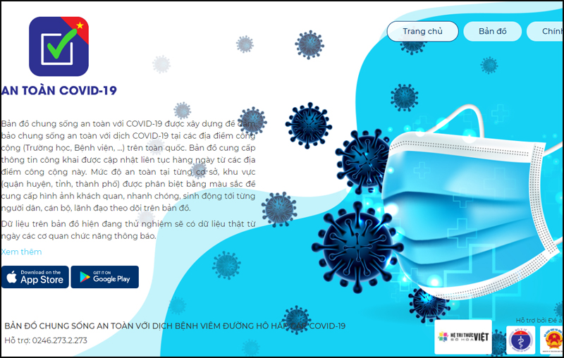 Hệ thống bản đồ chống dịch an toàn COVID-19