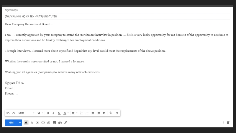 Mẫu thư cảm ơn 4