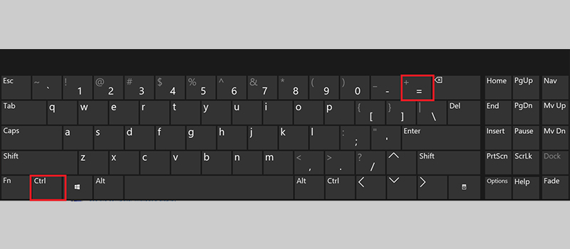 Nhấn đồng thời Ctrl và dấu Bằng (=)