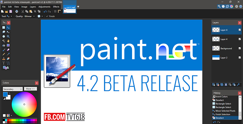 Paint.NET là một phần mềm mở và chỉnh sửa hình ảnh đơn giản hơn so với tốt hơn GIMP và Adobe Photoshop