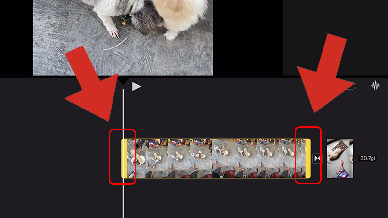 Bạn có thể chỉnh độ dài ngắn ở đầu và cuối video