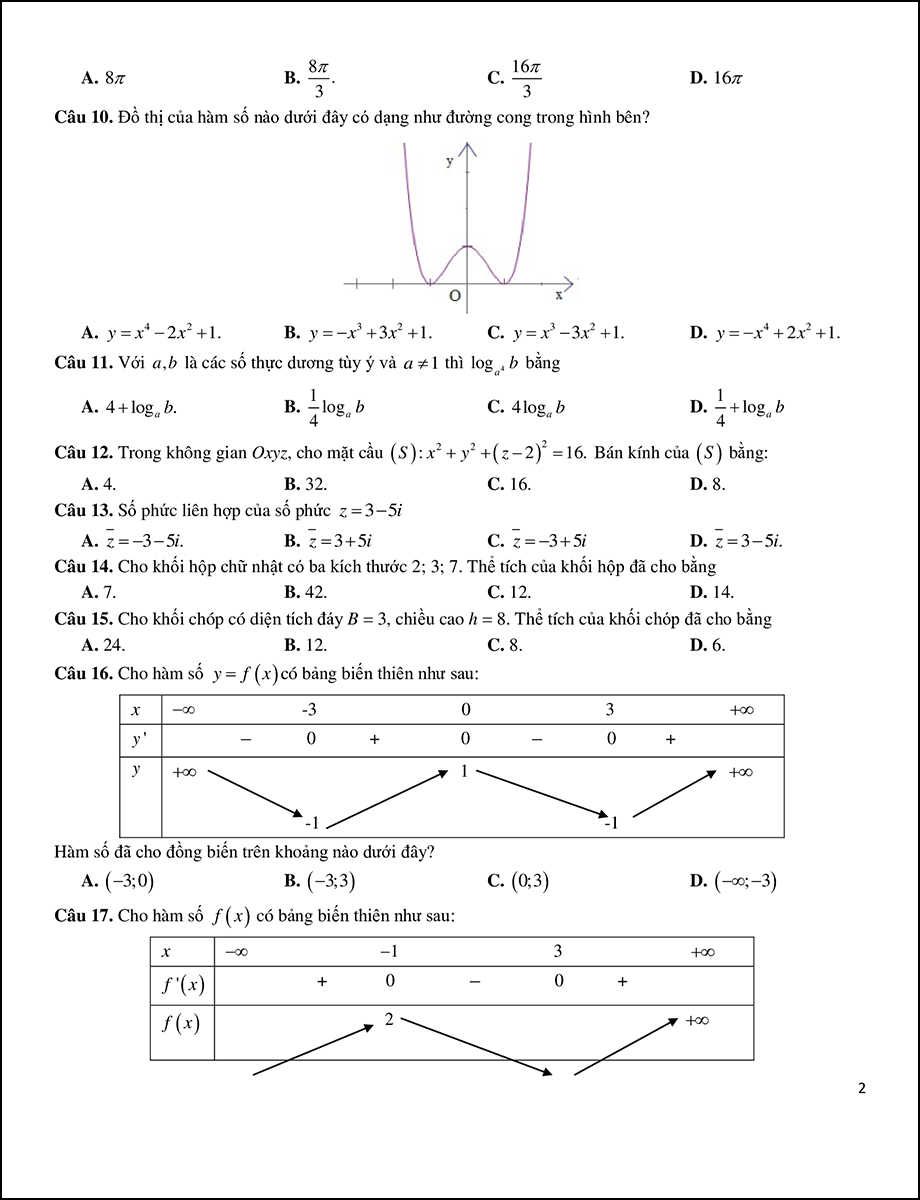 Mã đề 104 - Trang 2