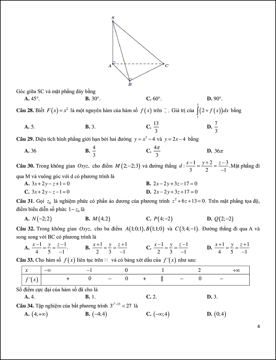 Mã đề 101 - Trang 4