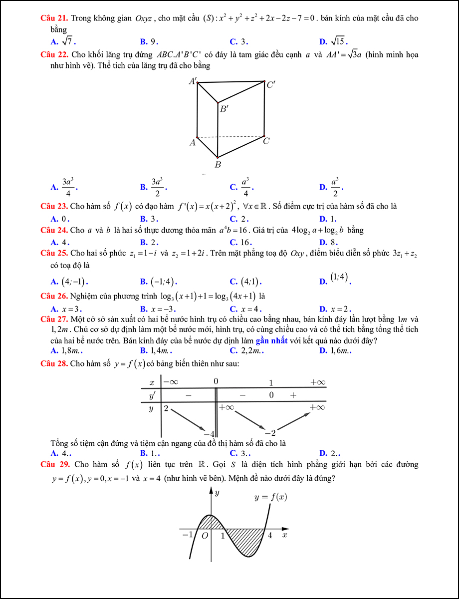 Mã đề 101 - Trang 3