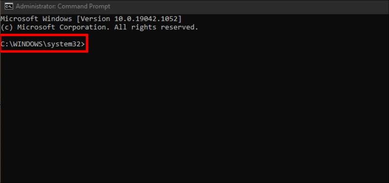 Dòng lệnh xuất hiện khi mở thành công
