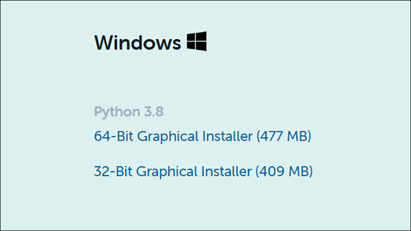 Các phiên bản Anaconda trên Windows