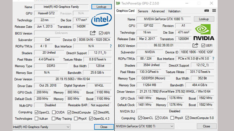 Xem thông số CPU, GPU của laptop