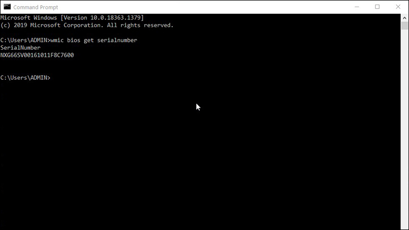 Kiểm tra bằng Command Prompt