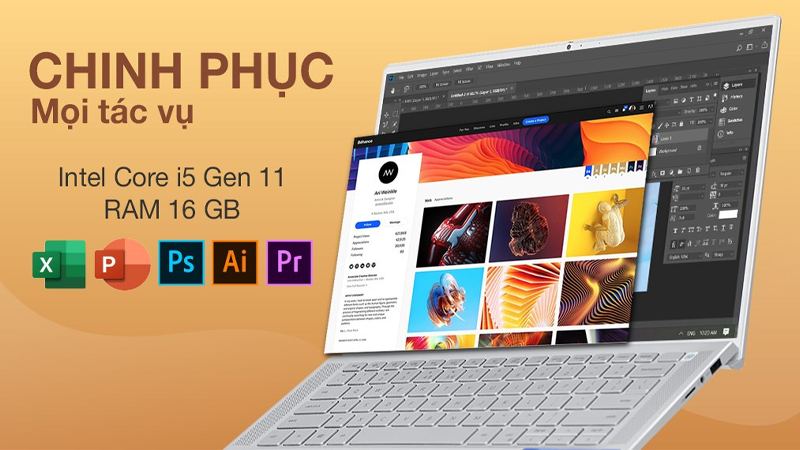 Dell Inspiron 7400 i5 1135G7 là chiếc laptop sở hữu cấu hình mạnh mẽ