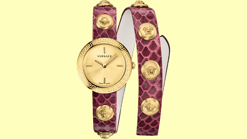 Đồng hồ Versace Medusa Stud Icon Burgundy Watch