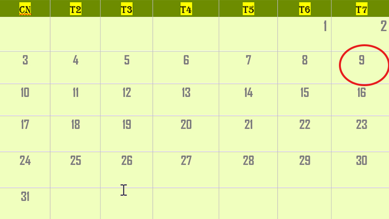 Định nghĩa ngày 9/10