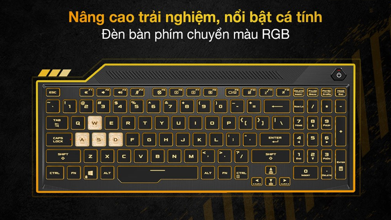 Bàn phím nổi bật của laptop