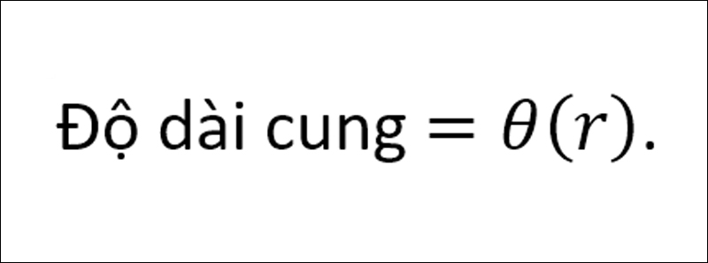 Công thức tính độ dài cung