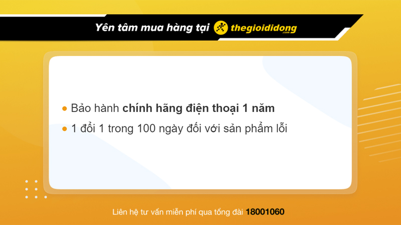 Chính sách bảo hành khi mua điện thoại tại Thế Giới Di Động