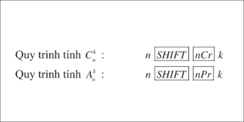 Cách bấm máy tính đơn giản tính tổ hợp, chỉnh hợp và hoán vị