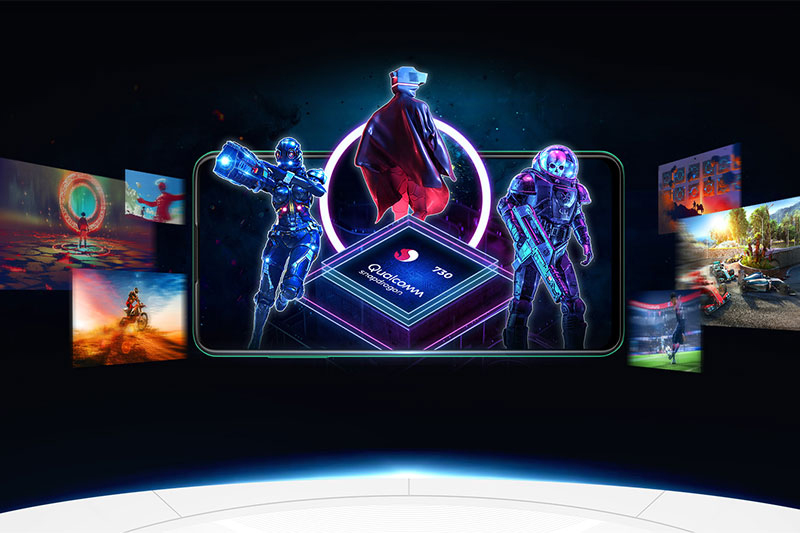 Chip Snapdragon 730 kết hợp cùng RAM 8 GB mạnh mẽ cho hiệu năng chơi game đỉnh cao