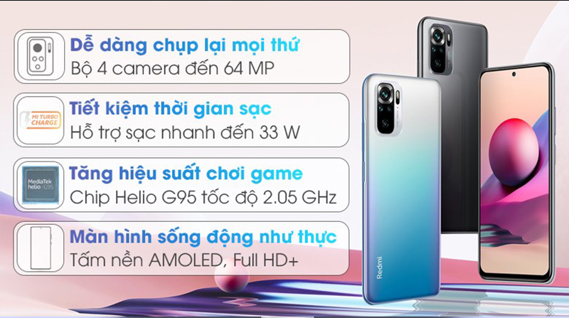 Redmi Note 10S tăng hiệu suất chơi game