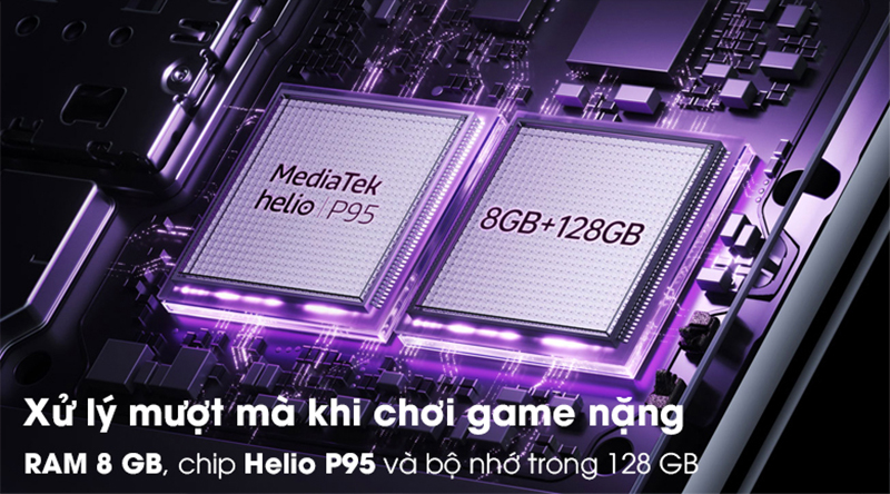 OPPO A93 mang sức mạnh của chip MediaTek Helio P95