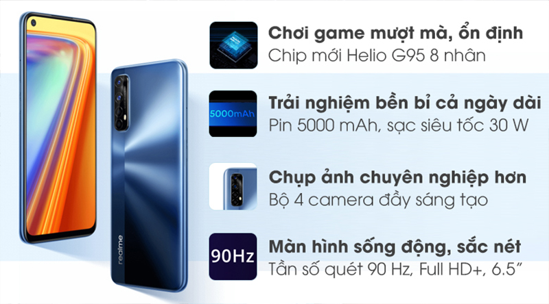 Realme 7 cho khả năng chiến game mượt mà với chipset Helio G95