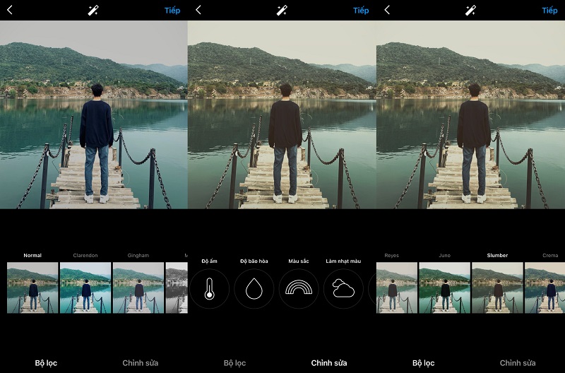 Instagram cung cấp nhiều bộ lọc màu và chế độ tuỳ chỉnh giúp bạn chỉnh sửa ảnh nhanh