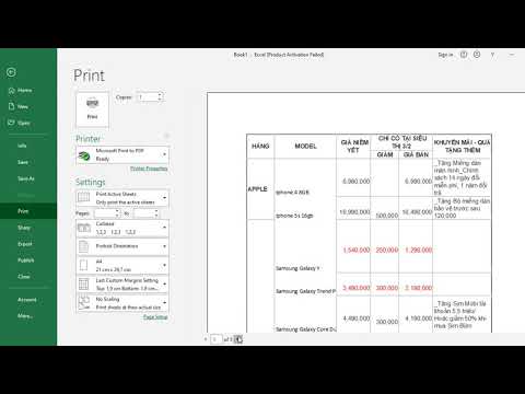 Video hướng dẫn cách in file Excel vừa trang giấy A4